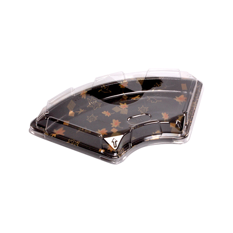 Wegwerp, waaiervormige sushi-voedselcontainer