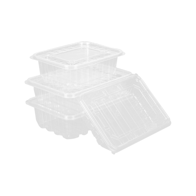 Wegwerpbare, volledig transparante fruitverpakking