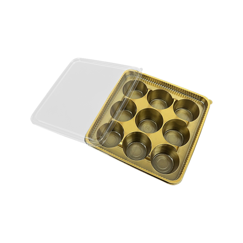 Ronde PET-snoepverpakking met 9 holtes