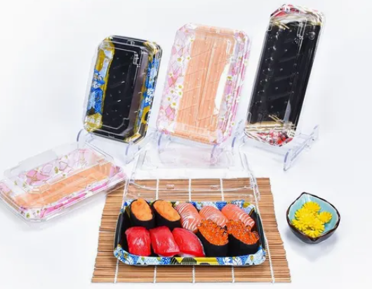 Wegwerp plastic sushi-voedselbakje 
