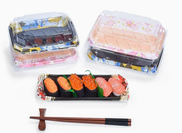 Wegwerp plastic sushi-voedselbakje 