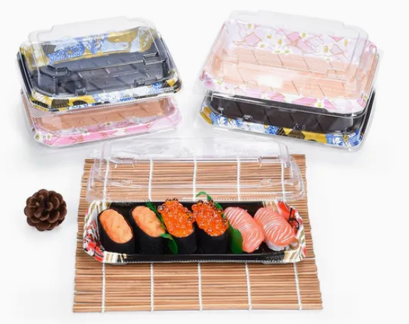Wegwerp plastic sushi-voedselbakje 